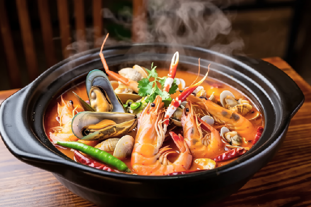 砂锅海鲜煲