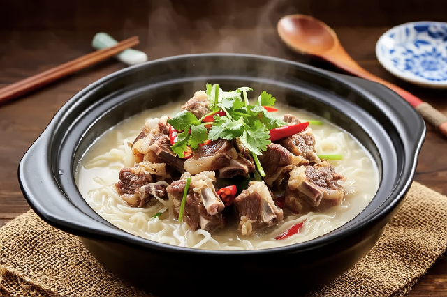 砂锅羊肉粉丝煲