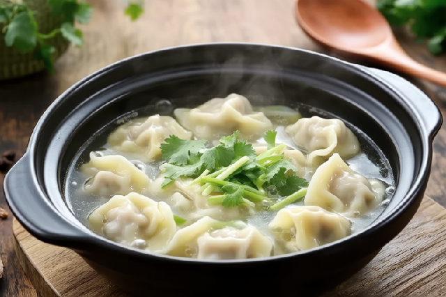 砂锅荠菜鲜肉馄饨