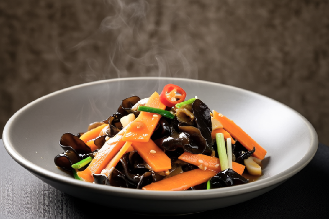 胡萝卜炒木耳